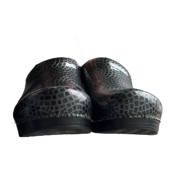 Dansko - Charcoal Anaconda Pro XP Leather Career Nursing Mules Clogs Sz 42 - Picture 2 of 12